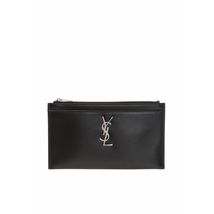 Saint Laurent Leather Pouch- Black 574454 0SX0E 1000