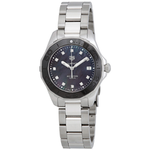 Tag Heuer Aquaracer Black Mother of Pearl Diamond Dial Ladies Watch WAY131M.BA0748