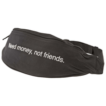 F.A.M.T. Men's Waist Bag Black Bum Bag "Need Money" FAMTBUM BAG MON Black