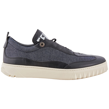 Ferragamo Men's Aaron Black/Blue Sneakers 02B400 709257