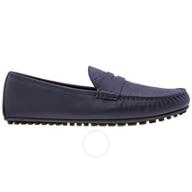Gucci Men's Signature Driver Kanye Navy Leather Shoe 431063 CWD20 4009