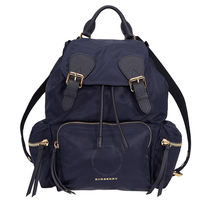 Burberry Medium Technical Nylon and Leather Rucksack - Ink Blue 4016624