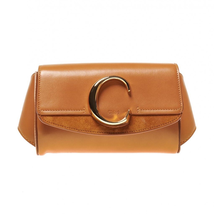 Chloe C Leather Belt Bag With Logo in Brown CHC19US195A37211