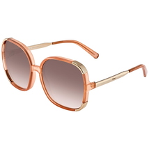 Chloe Myrte Transparent Peach Ladies Sunglasses CE719S74960