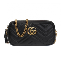 Gucci Ladies GG Marmont Mini Chain Bag in Black 546581 DTDCT 1000