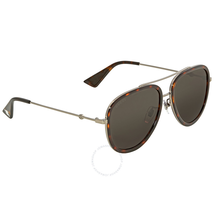 Gucci Grey Aviator Sunglasses GG0062S 002 57