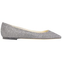 Jimmy Choo 24/7 Romy Lame Glita Flats 247 ROMY FLAT LAG ANTHRAC