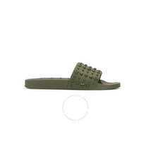 Jimmy Choo Men's Rey Army Star Embossed Sliders 194 REY/M ERU ARMY/ARMY