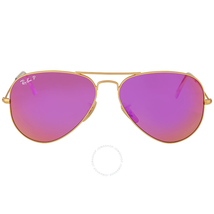 Ray Ban Aviator Polarized Cyclament Flash Sunglasses RB3025 112/1Q 58 RB3025 112/1Q 58