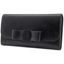 Ferragamo Salvatore  Ladies Vara Bow Continental Wallet in Black 22D324 691367