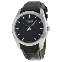 Tissot Couturier Black Dial Black Leather Men's Analog-Digital Watch T035.446.16.051.00