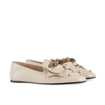 Gucci Ladies Ballet Flat With Pearl Studs 505293 BKO00 9526