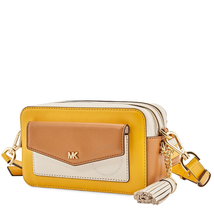 Michael Kors Small Tri-Color Leather Camera Bag- Jasmine Yellow/Multi 32F8GF5M5T-761