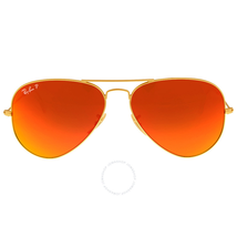 Ray Ban Aviator Flash Polarized Orange Flash Sunglasses RB3025 112/4D 58 RB3025 112/4D 58-14