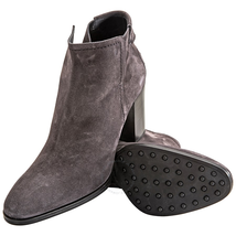 Tod's Womens Suede Ankle Boots in Hematite XXW0ZU0R770BYEB603