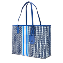 Tory Burch Gemini Link Canvas Tote- Bondi Blue Gemini Link TB-53303-453