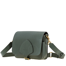 Burberry Ladies Shoulder Bag Supple/Goat Leather Dark Green Sq Satchel 4073349