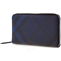 Burberry London Check Ziparound Wallet- Navy/Black 3996193