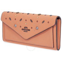 Coach Ladies Continental Wallet Leather Blush Prairie Rivet 29716 DKDJM