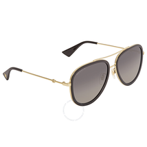 Gucci Polarized Grey Gradient Aviator Sunglasses GG0062S 011 57 GG0062S 011 57
