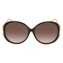 Gucci Grey Gradient Round Sunglasses GG0226SK 001 60 GG0226SK 001 60