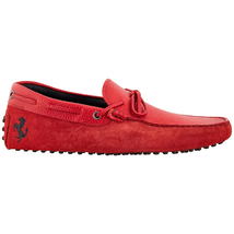 Tod's Men's Royal Red Ferrari Gommino Driving Shoes XRM0GW0K510G169999