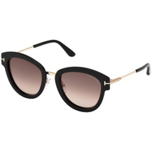 Tom Ford Tom Ford Round Ladies Sunglasses FT0574 01T 52 FT0574 01T 52