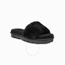 UGG Ladies Slipper 1 Band Fur 1100892 BLK