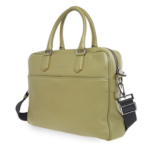 Emporio Armani Men's Green Pebble Leather Briefcase Y4P050-YDE2J-82265