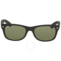 Ray Ban New Wayfarer Black Plastic Green Crystal 52mm Sunglasses RB2132 622 52-18
