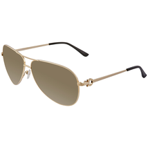 Ferragamo Salvatore  Shiny Yellow Gold Aviator Sunglasses SF167S 756 62