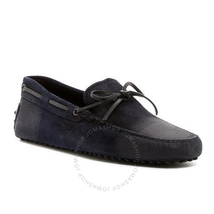 Tod's Men's Blue/Black Leather Moccasins XXM0GW05470E744126