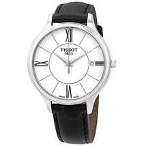 Tissot Bella Ora White Dial Black Leather Ladies Watch T1032101601800