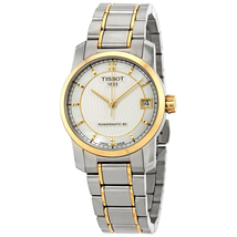 Tissot T-Classic Titanium Automatic Mother of Pearl Dial Ladies Watch T0872075511700 T087.207.55.117.00