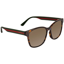 Gucci Gucci Brown Square Unisex Sunglasses GG0417SK 003 56 GG0417SK 003 56