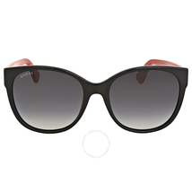 Gucci Grey Gradient Cat Eye Sunglasses GG0097S 005 56