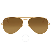 Ray Ban Ray-Ban Aviator Gradient Polarized Brown Sunglasses RB3025 112/M2 58