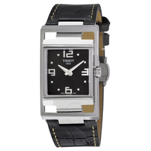 Tissot My-T Open Black Dial Black Leather Ladies Watch T032.309.16.057.00