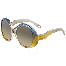 Chloe Blue Grey Gradient Round Sunglasses CE732S 428 57 CE732S 428 57