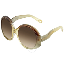 Chloe Round Brown Gradient Sunglasses CE732S 249 57 CE732S 249 57