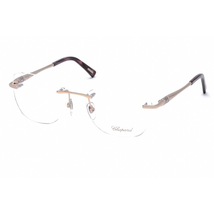 Chopard VCHB71S Rose Gold Tone Rectangular Rimless Eyeglass Frames 02AM VCHB71S-02AM-53