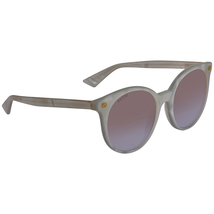 Gucci White Round Sunglasses GG0091S 004 52