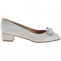 Salvatore Ferragamo Ladies Vara Bow Pump Glitter Shoe 01P692 709618