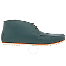 Tod's Men's Leather City Gommino Ankle Boots in Bottle XXM0VV0I630BR0T801