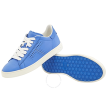 Tod's Womens Leather Sneakers in Hummingbird Blue XXW12A0T490CJ0U419