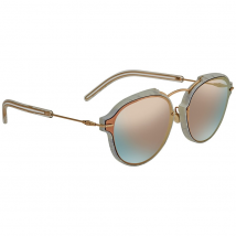Dior Eclat Grey Rose GOld Lens Oval Ladies Sunglasses DIORECLAT GBZ/0J 60