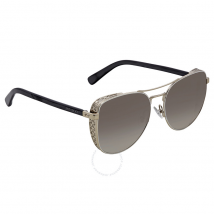 Jimmy Choo Gray, Gold Gradient Aviator Ladies Sunglasses SHEENA/S 58FQ 58