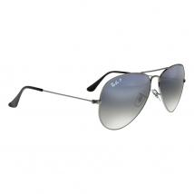 Ray Ban Aviator Gradient Blue Grey Gradient Polarized Unisex Sunglasses RB30250047858