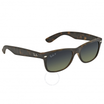 Ray Ban New Wayfarer Polarized Blue Green Gradrient Sunglasses RB2132 894/76 52-18