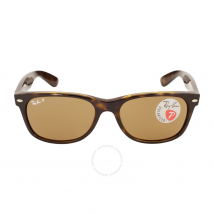 Ray Ban New Wayfarer Polarized Brown Sunglasses RB2132 902/57 55